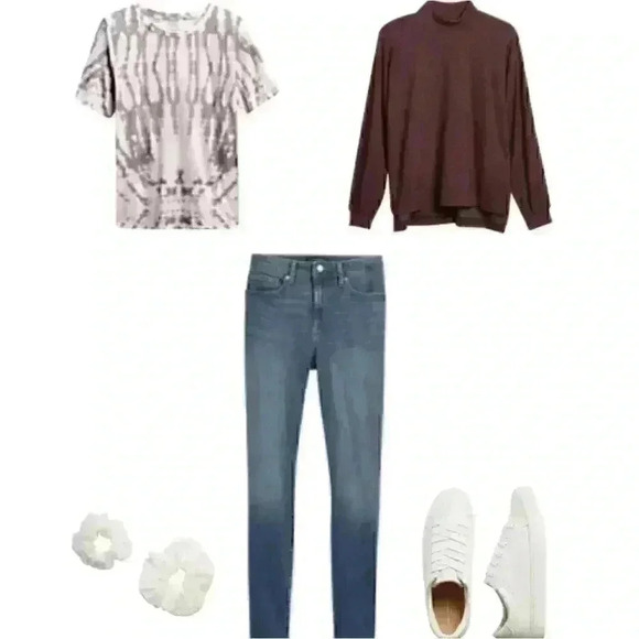 Banana Republic Brushed Marled Mock-Neck Sweatshirt - Picture 2 of 7